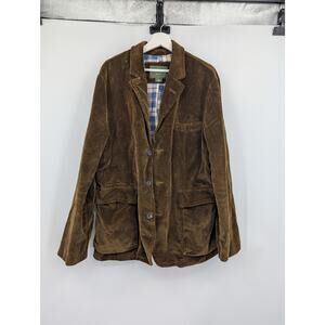 Vintage Eddie Bauer Brown Corduroy Sport Coat Jacket Leather Elbow Patch Men 42